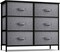 Sorbus 6 Drawers Dresser- Storage Unit with Steel Frame, Wood Top, Fabric Bins - for Bedroom, Closet, Office and more